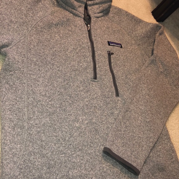 HEATHERED GREY PATAGONIA 1/2 ZIP - Picture 4 of 5